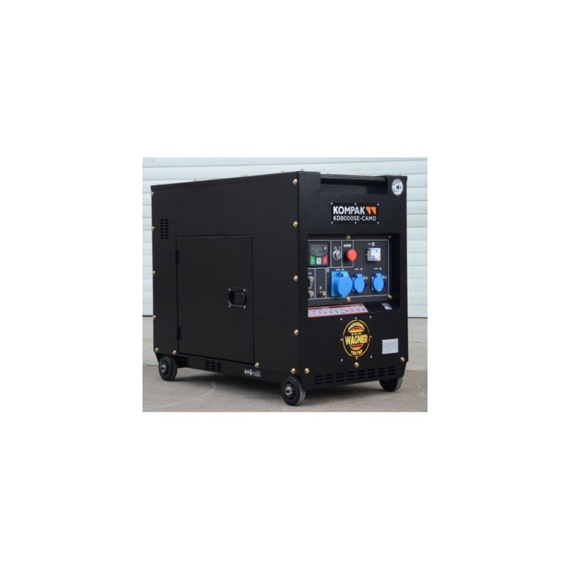 Groupe électrogène diesel 6300W Monophasé 25 Litres KD8000SE CAMO